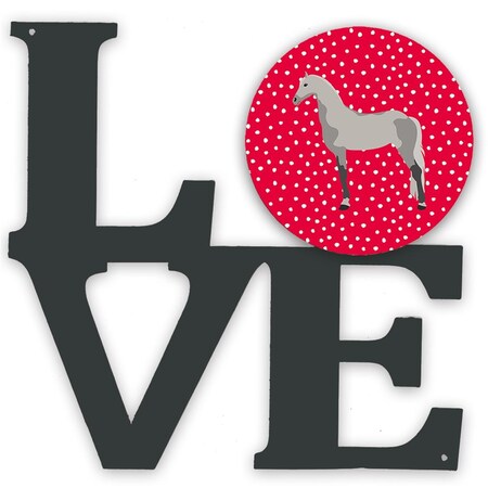 Carolines Treasures 11.5 x 11.75 in. Orlov Trotter Horse Love Metal Artwork Wall Decor CK5335WALV